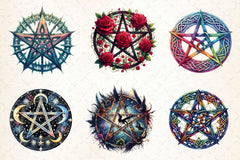 Gothic Pentacles Clipart Bundle - CraftNest - Digital Crafting and Art