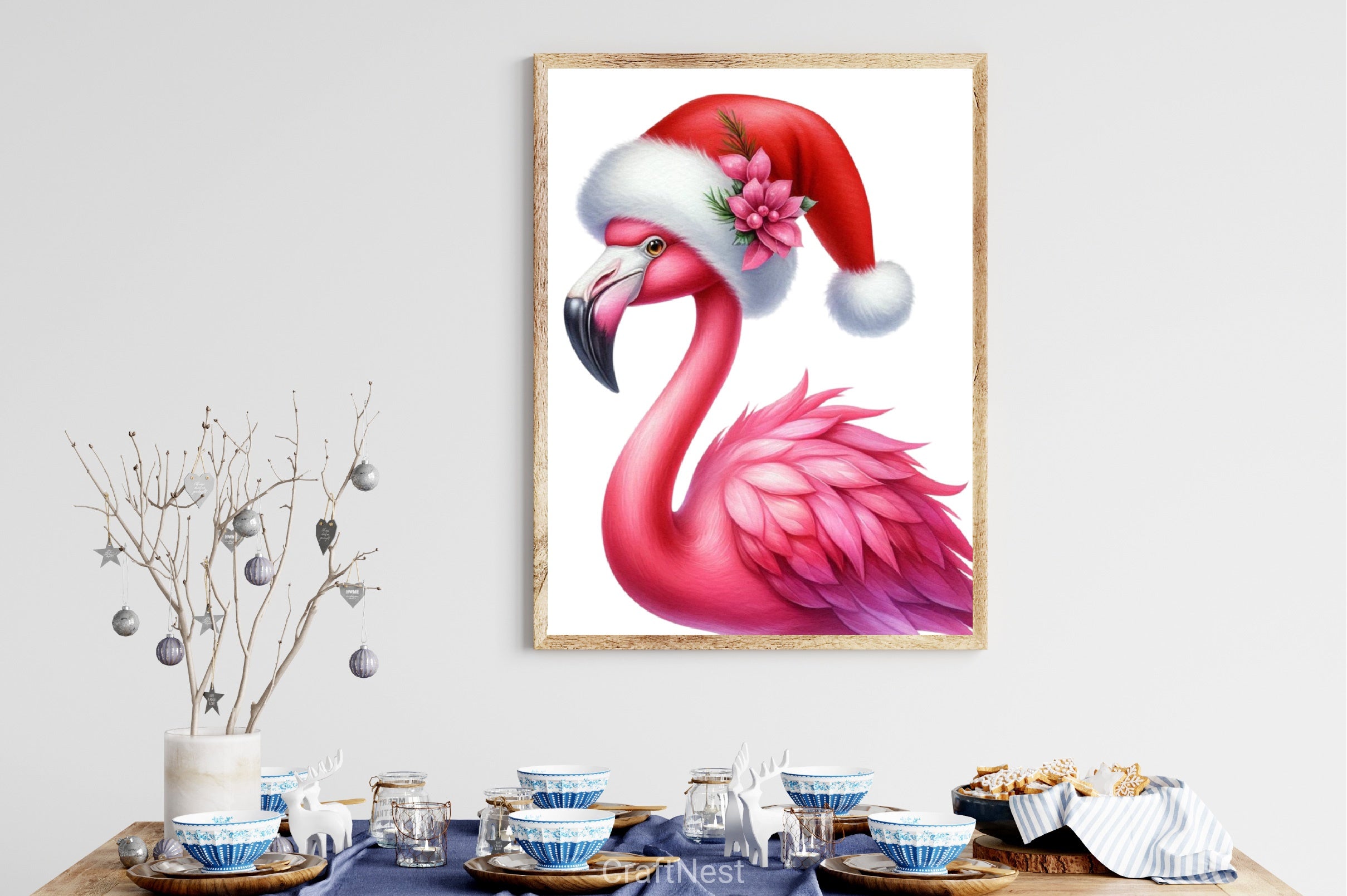 Christmas Flamingo Clipart Bundle - CraftNest - Digital Crafting and Art