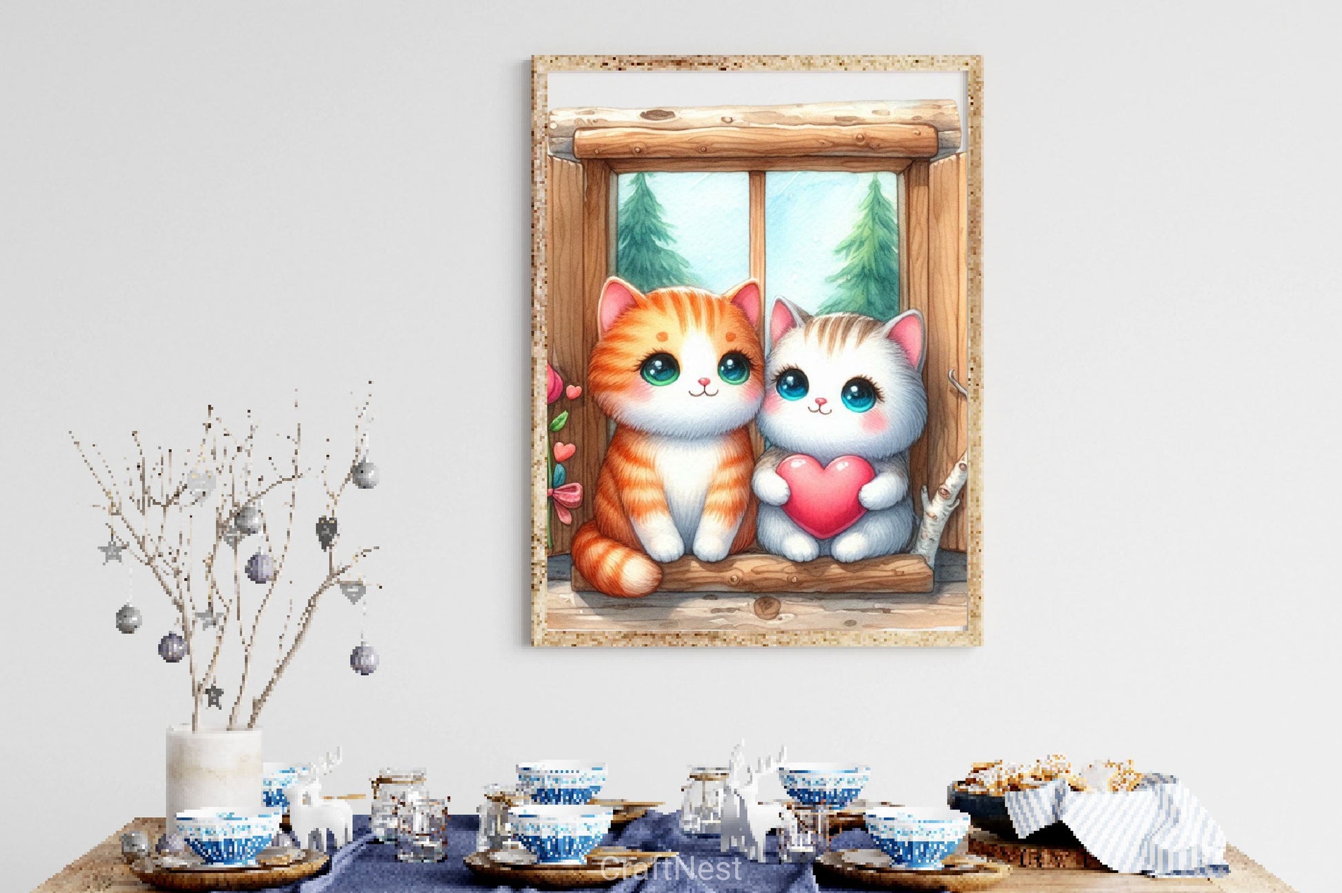 Couple Animals At The Window Clipart Bundle - CraftNest - Digital Crafting and Art