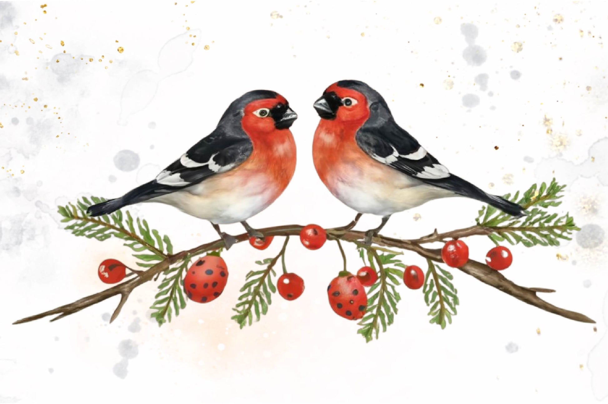 Christmas Floral Bird Clipart Bundle 1 - CraftNest - Digital Crafting and Art