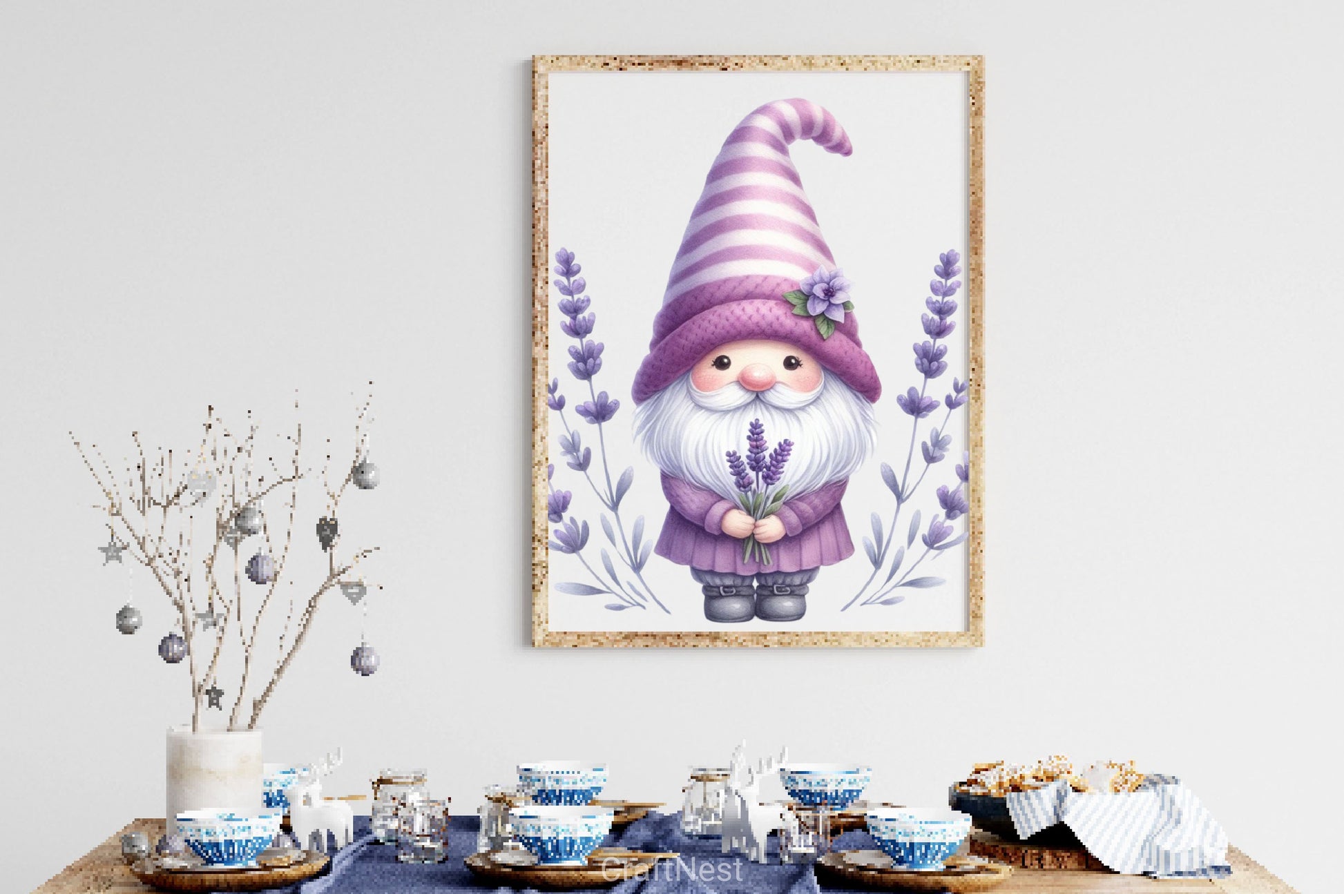 Lavender Gnome Clipart Bundle - CraftNest - Digital Crafting and Art