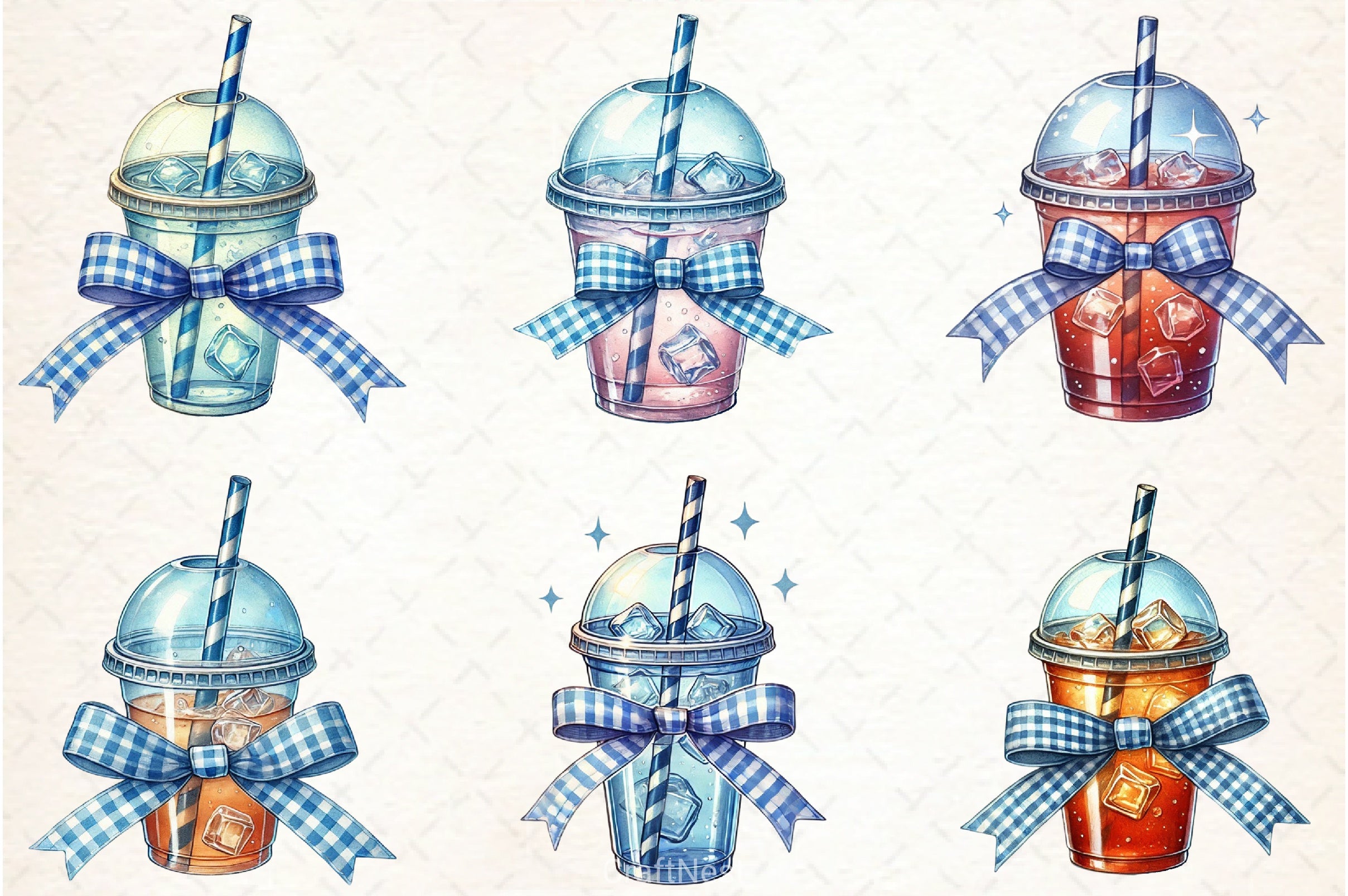 Coquette Iced Coffee Clipart Bundle - CraftNest - Digital Crafting and Art