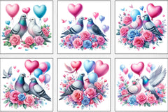 Valentine Doves Clipart Bundle - CraftNest - Digital Crafting and Art
