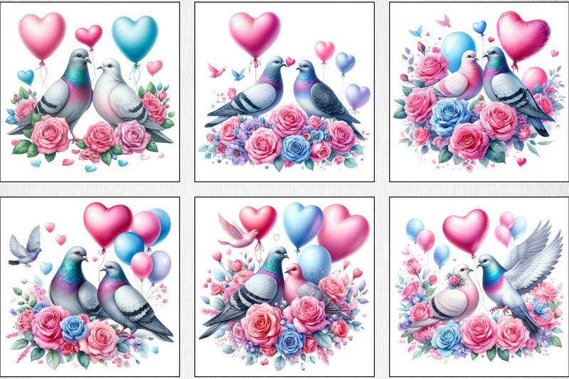 Valentine Doves Clipart Bundle - CraftNest - Digital Crafting and Art