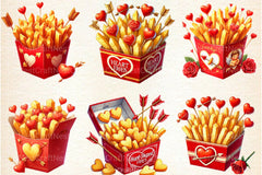 Valentine's Fries Clipart Bundle 2 - CraftNest - Digital Crafting and Art