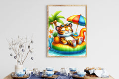 Animals Relaxing On Swimming Float Clipart Bundle - CraftNest - Digital Crafting and Art