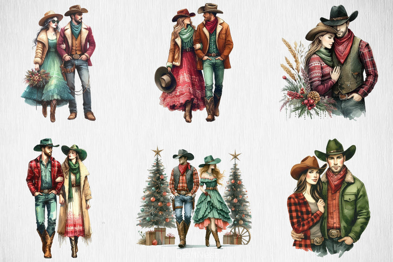 Cowboy & Woman Clipart Bundle - CraftNest - Digital Crafting and Art