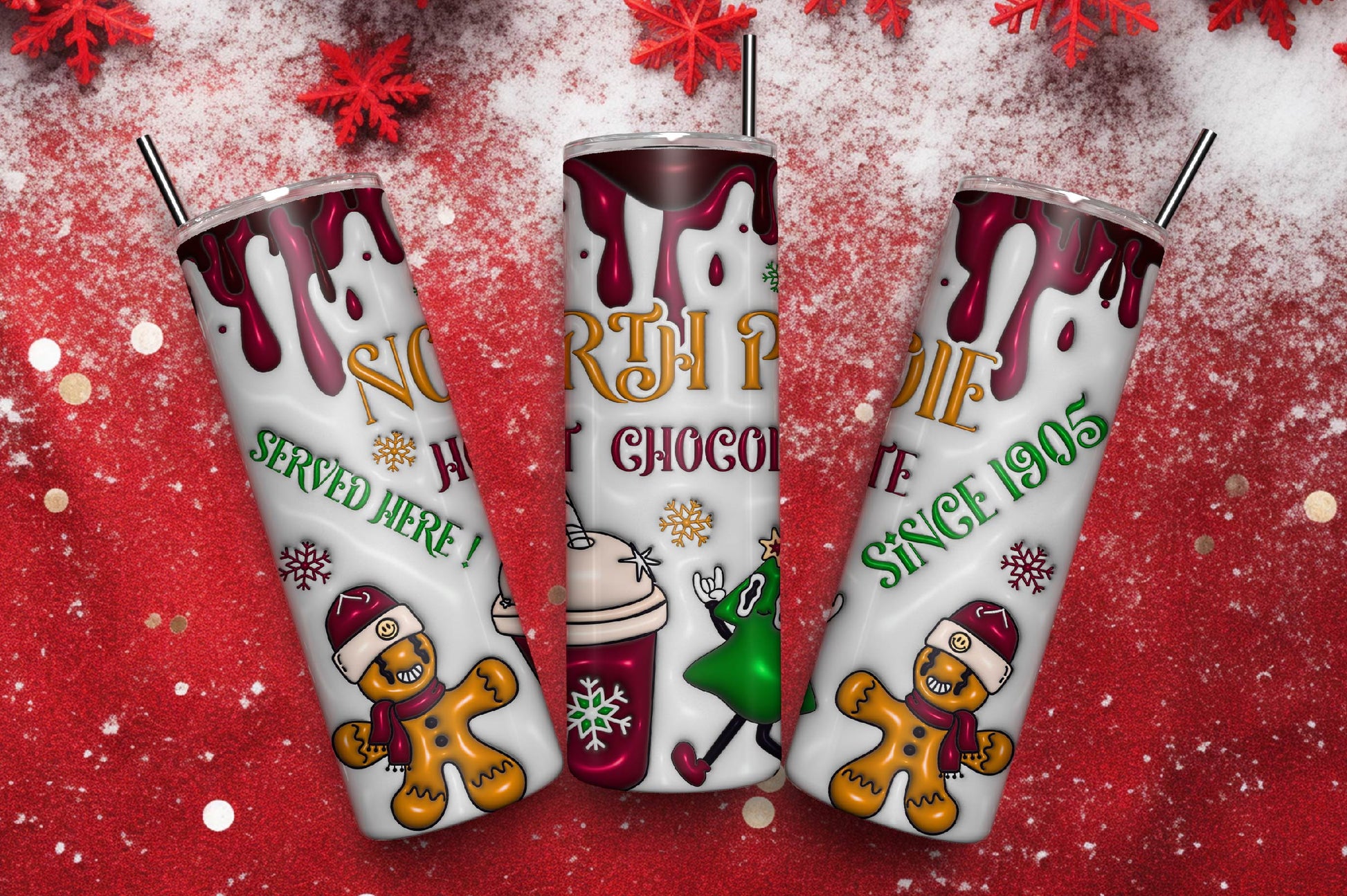 3D Inflated Christmas Tumbler Bundle 19 - CraftNest - Digital Crafting and Art