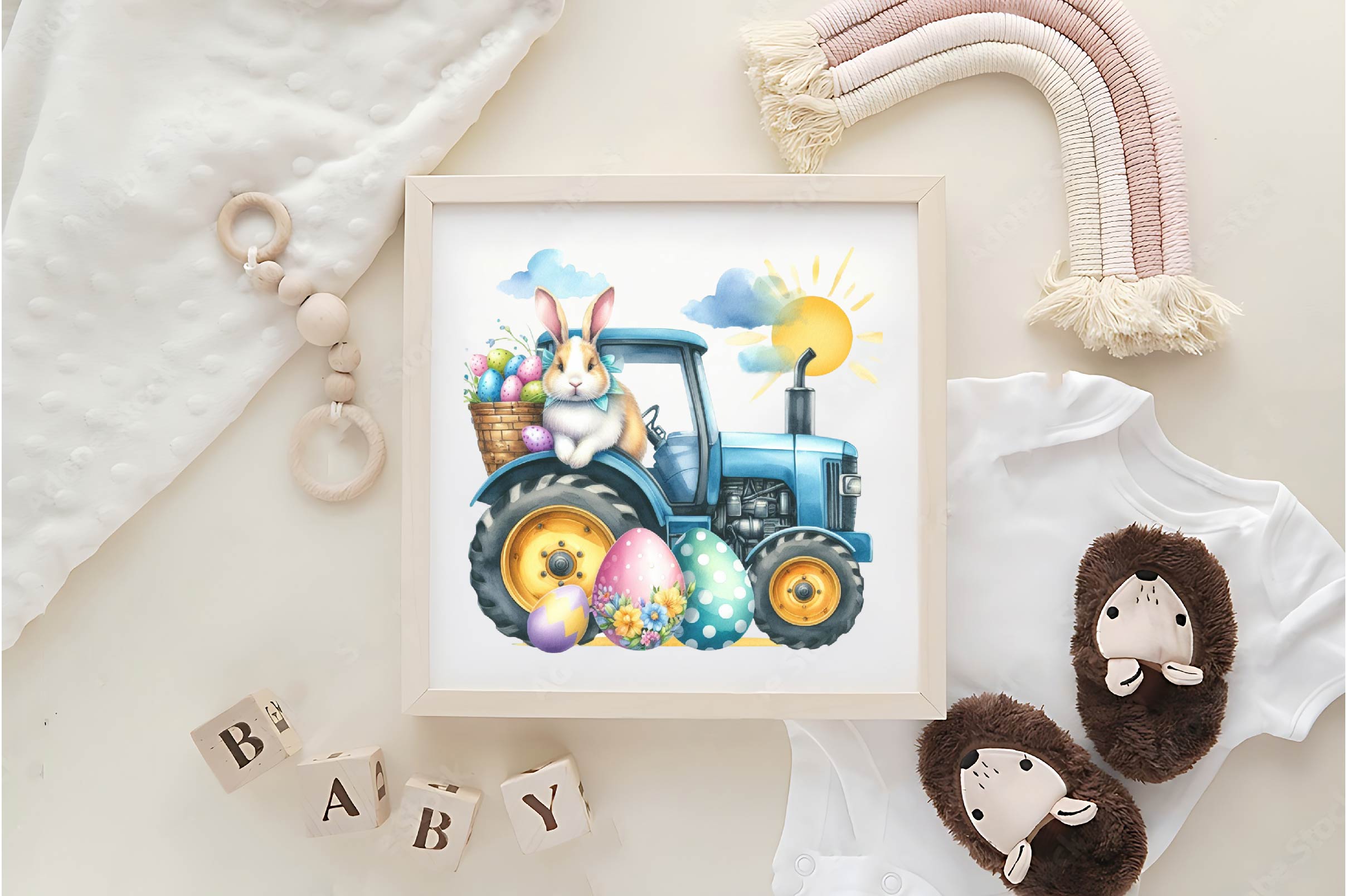 Easter Tractor Clipart Bundle - CraftNest - Digital Crafting and Art