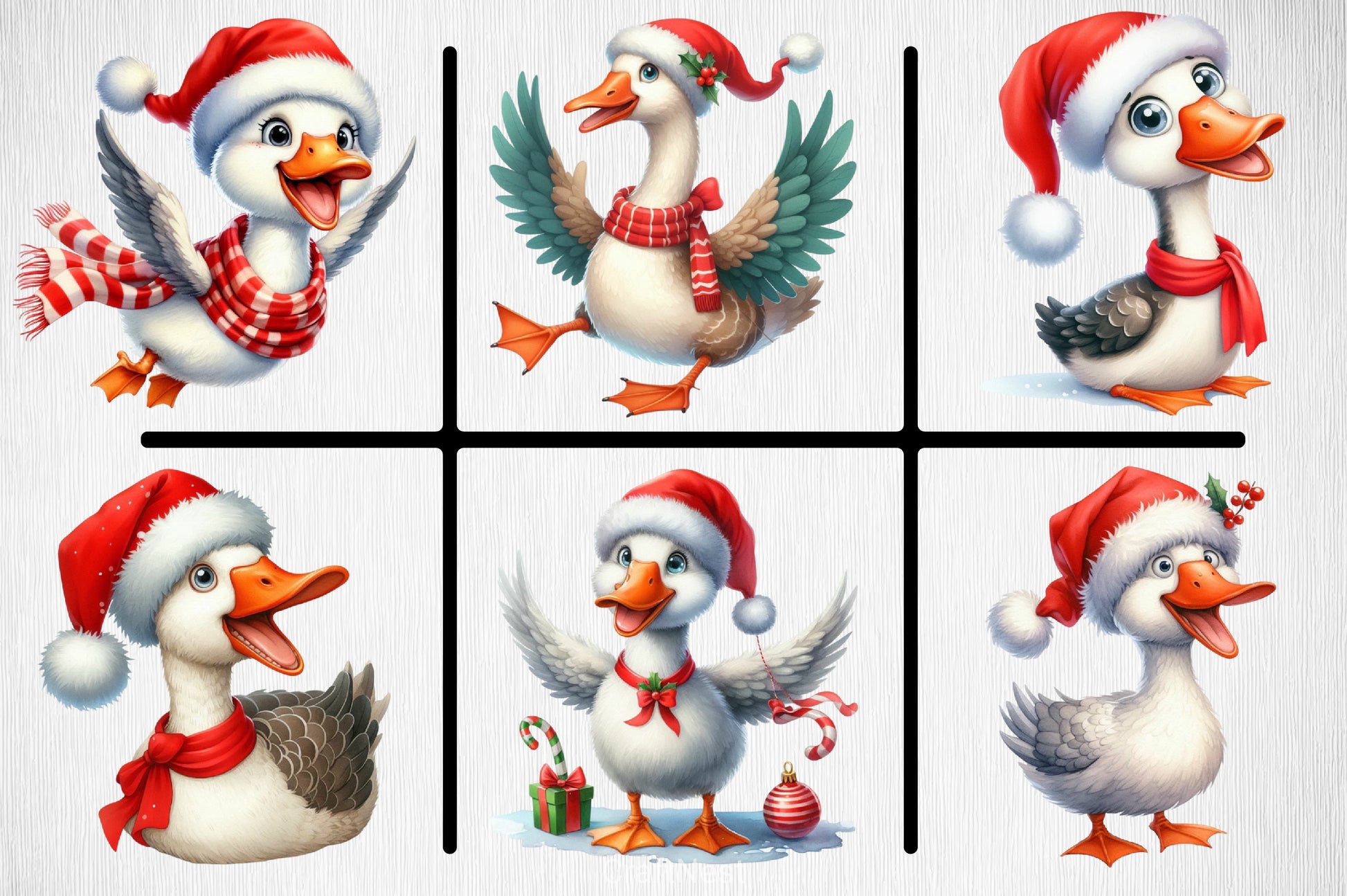 Christmas Goose Clipart Bundle - CraftNest - Digital Crafting and Art