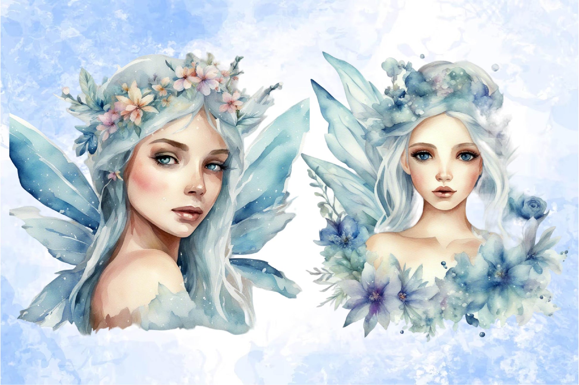 Winter Fairy Clipart Bundle - CraftNest - Digital Crafting and Art