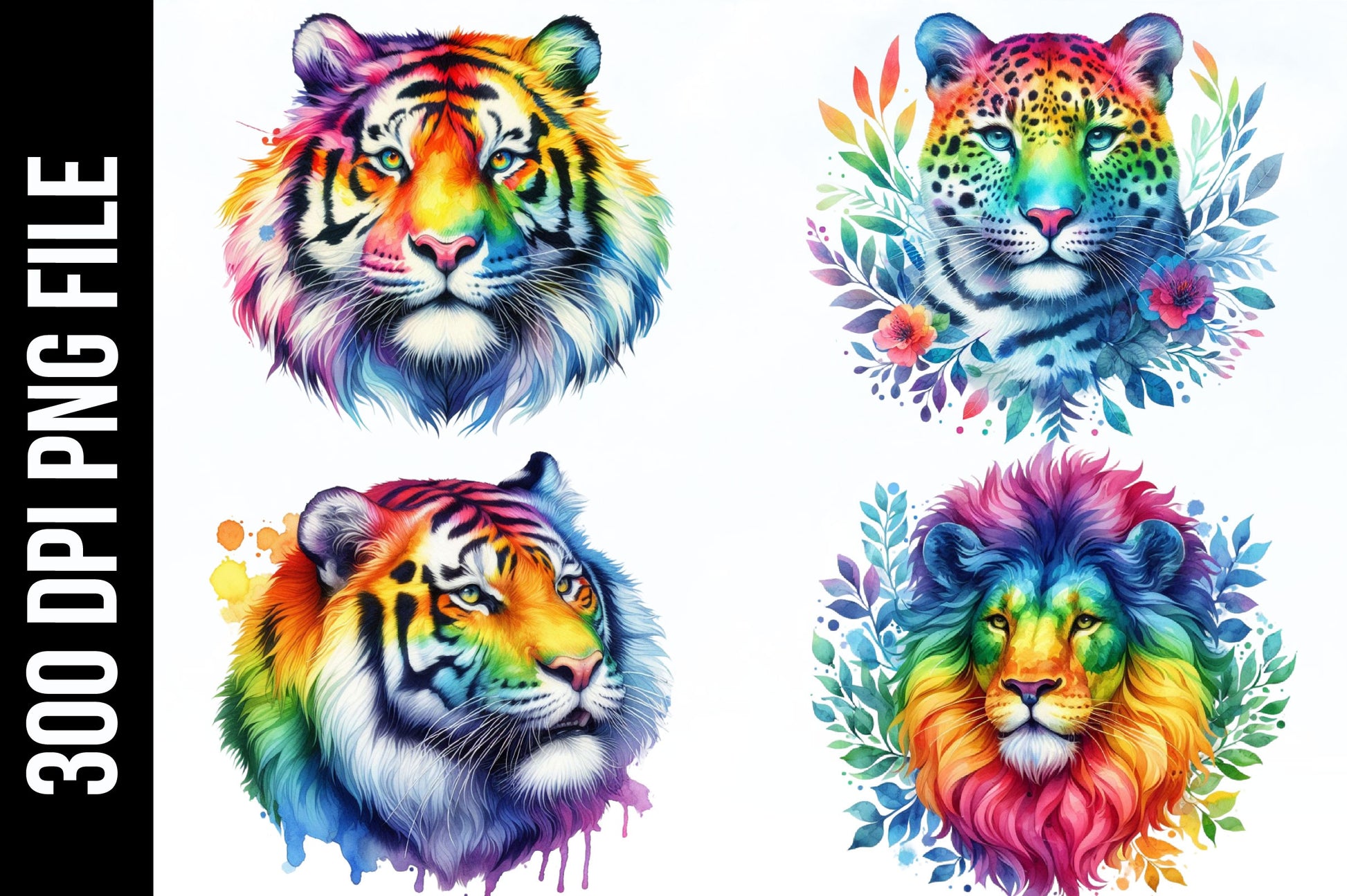 Rainbow Animals Clipart 22 - CraftNest - Digital Crafting and Art