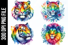 Rainbow Animals Clipart 22 - CraftNest - Digital Crafting and Art