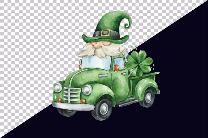 St Patricks Gnome Truck Clipart Bundle - CraftNest - Digital Crafting and Art