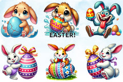 Funny Easter Bunny Clipart Bundle 37 - CraftNest - Digital Crafting and Art
