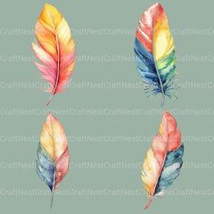 Feather Boho Clipart Bundle - CraftNest - Digital Crafting and Art