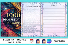 Manifestation Prompts Book for Personal Growth - CraftNest - Digital Crafting and Art