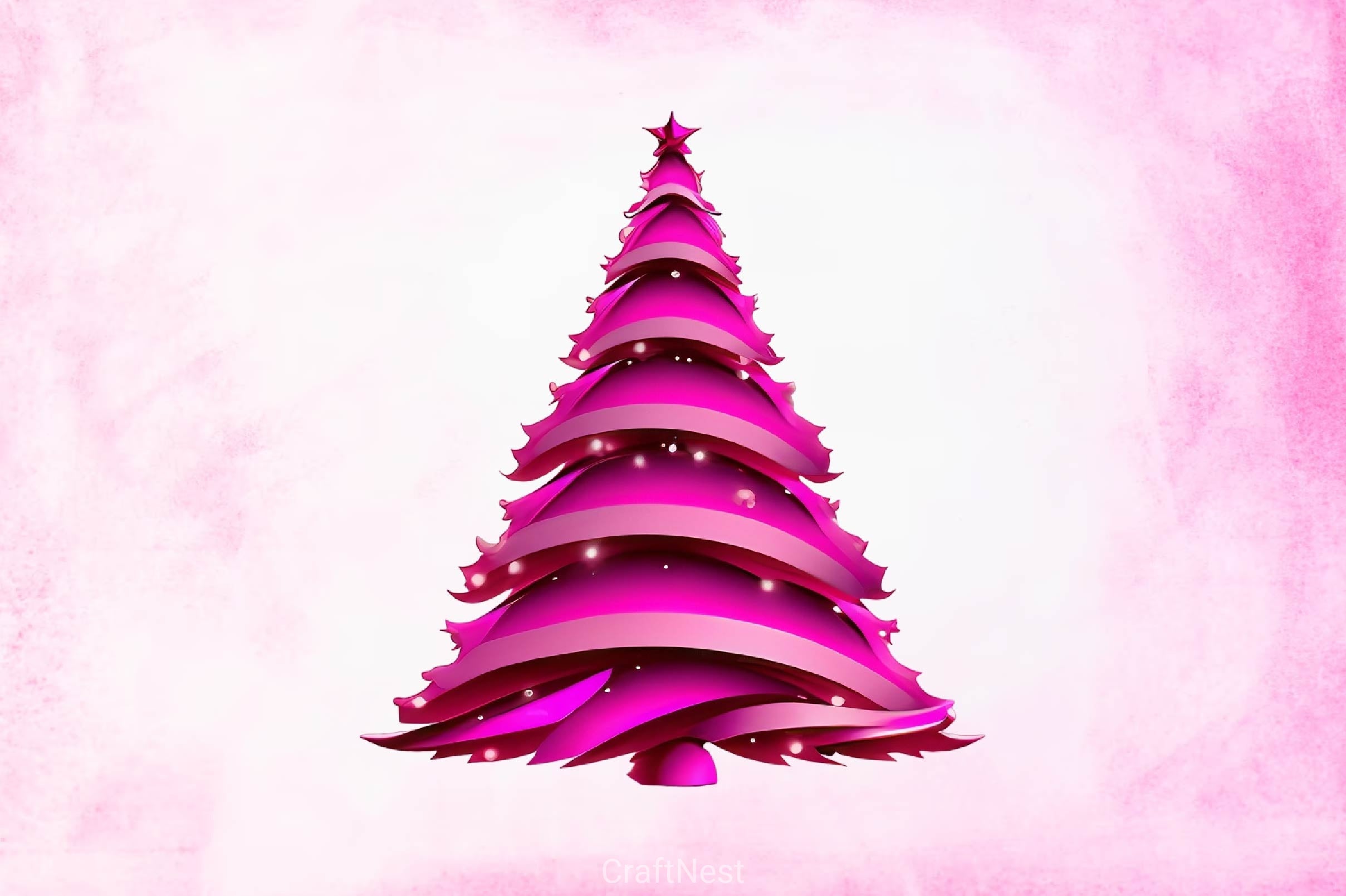 Pink Glam Christmas Tree Clipart Bundle - CraftNest - Digital Crafting and Art