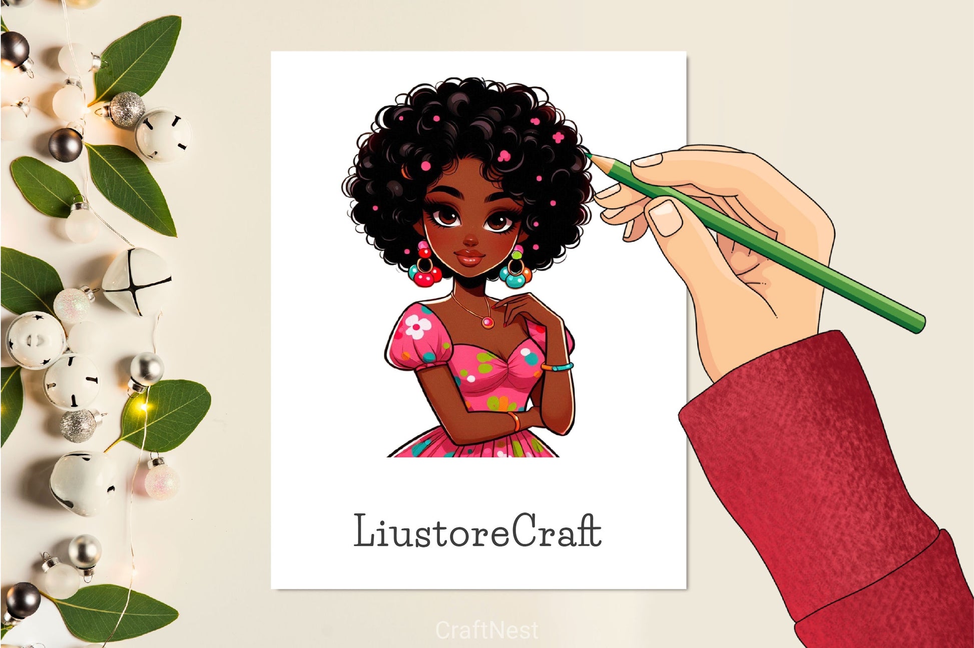 African American Black Girl Clipart Bundle - CraftNest - Digital Crafting and Art