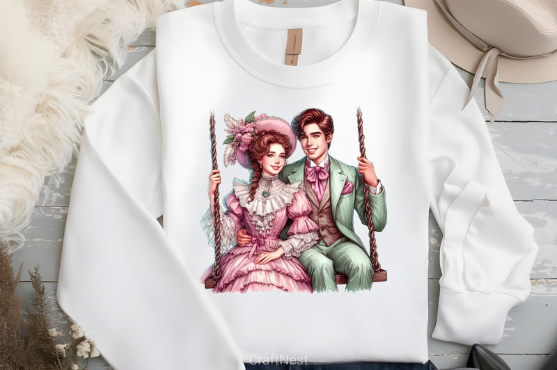 Valentine Romantic Couple Clipart Bundle 3 - CraftNest - Digital Crafting and Art