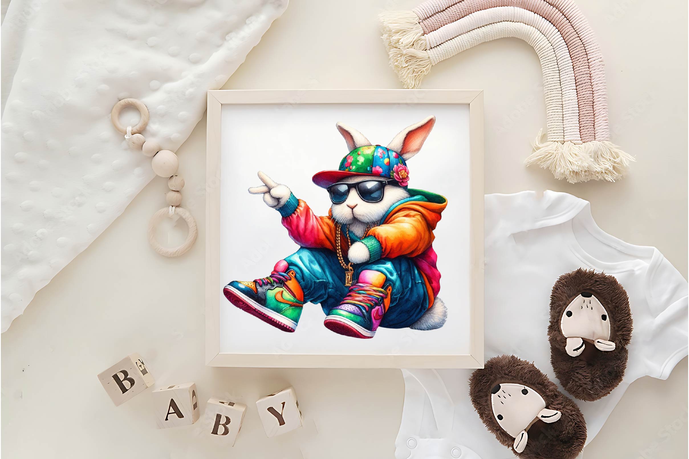 Hiphop Bunny Clipart Bundle - CraftNest - Digital Crafting and Art