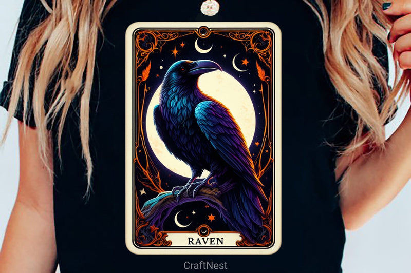 Raven Bird Tarot Card Clipart Bundle 18 - CraftNest - Digital Crafting and Art