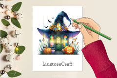 Fairy Halloween Witch House Clipart Bundle - CraftNest - Digital Crafting and Art