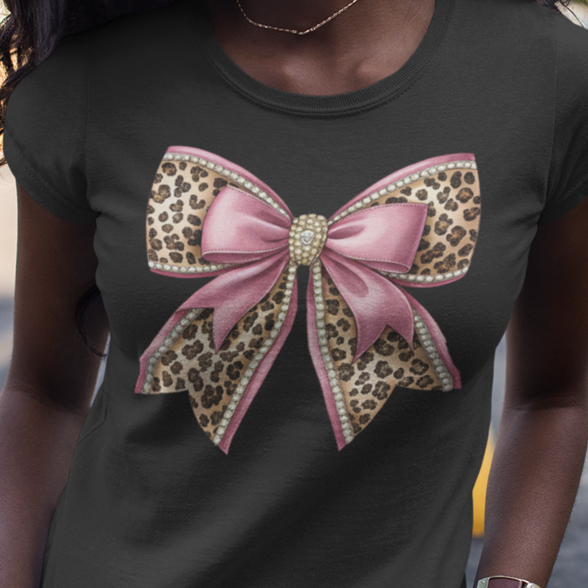 Pink Cheetah Spots Bow Clipart Bundle - CraftNest - Digital Crafting and Art