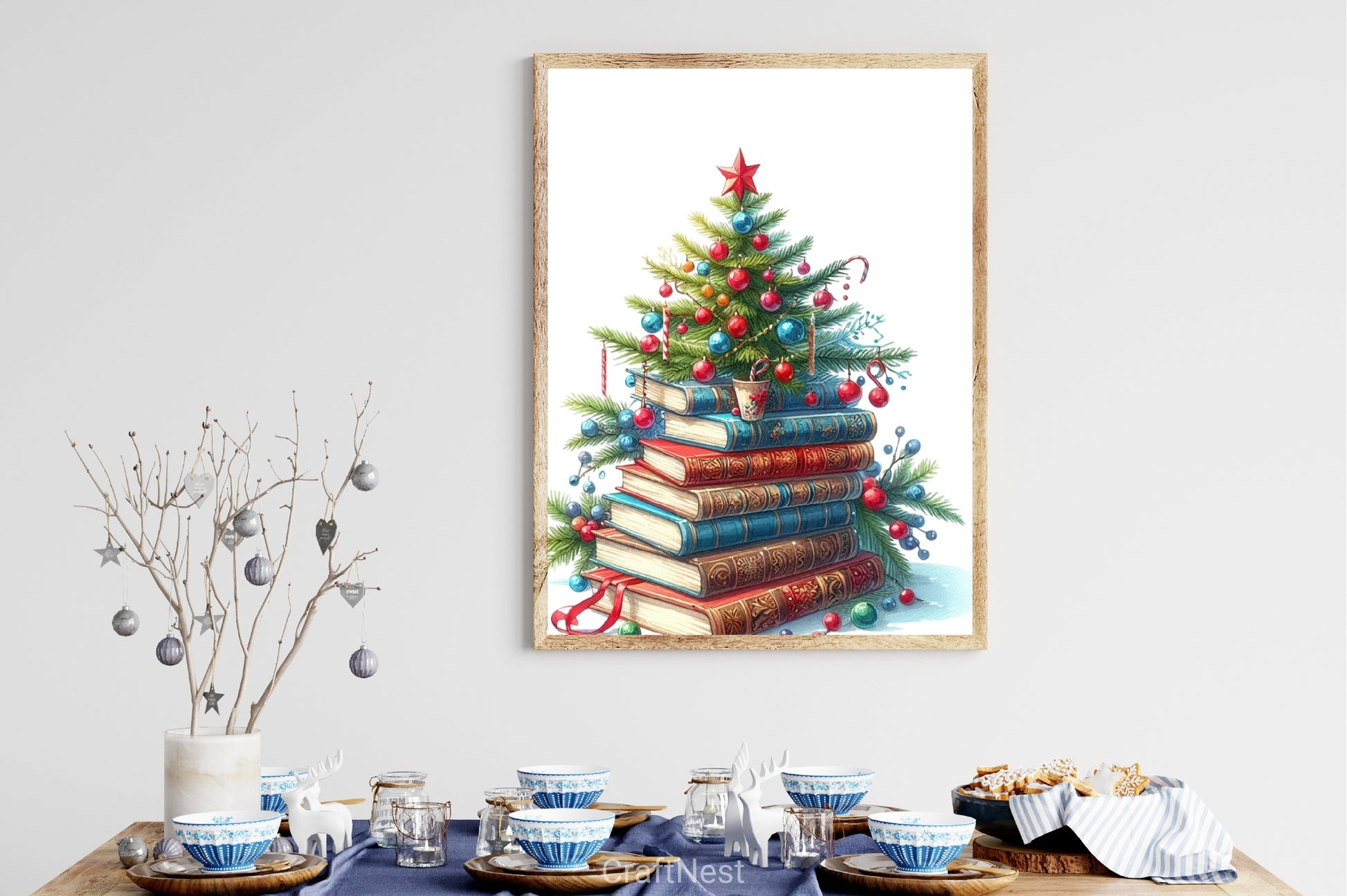 Christmas Books Tree Clipart Bundle - CraftNest - Digital Crafting and Art