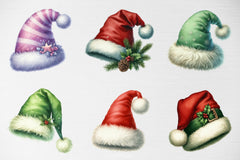 Christmas Santa Hat Clipart Bundle - CraftNest - Digital Crafting and Art