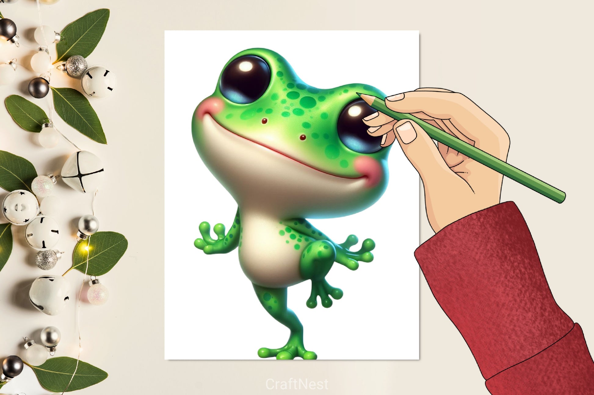 Cute Baby Frog Clipart Bundle - CraftNest - Digital Crafting and Art