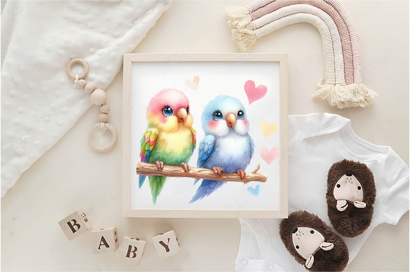 Parrot Art Nursery Clipart Bundle - CraftNest - Digital Crafting and Art