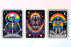 LGBTQ Pride Skeleton Tarot Card Clipart Bundle - CraftNest - Digital Crafting and Art