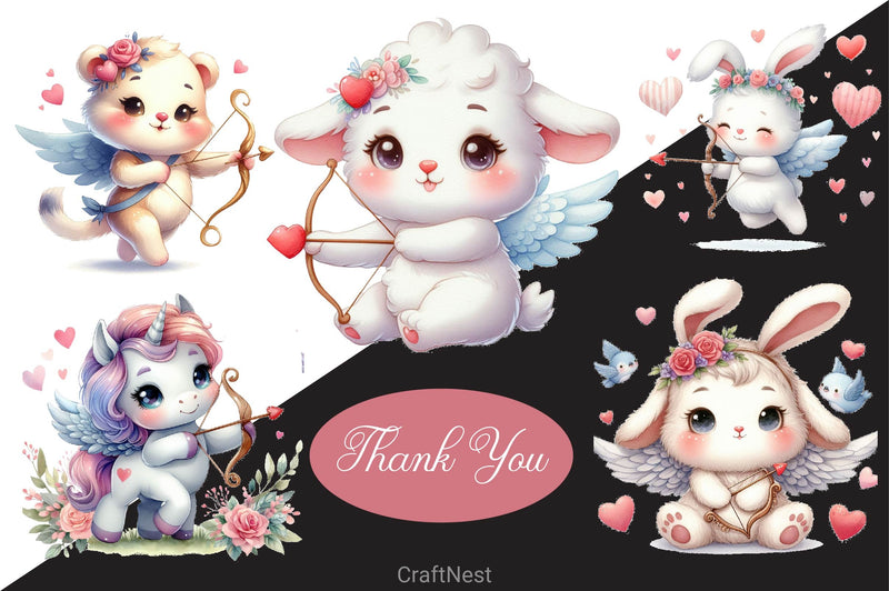 Cupid Valentines Day Clipart Bundle - CraftNest - Digital Crafting and Art