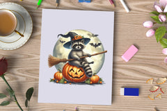 Halloween Raccoon Clipart Bundle 8 - CraftNest - Digital Crafting and Art