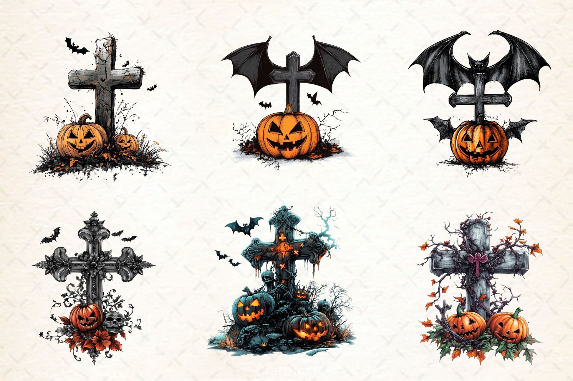 Halloween Cross Clipart Bundle - CraftNest - Digital Crafting and Art
