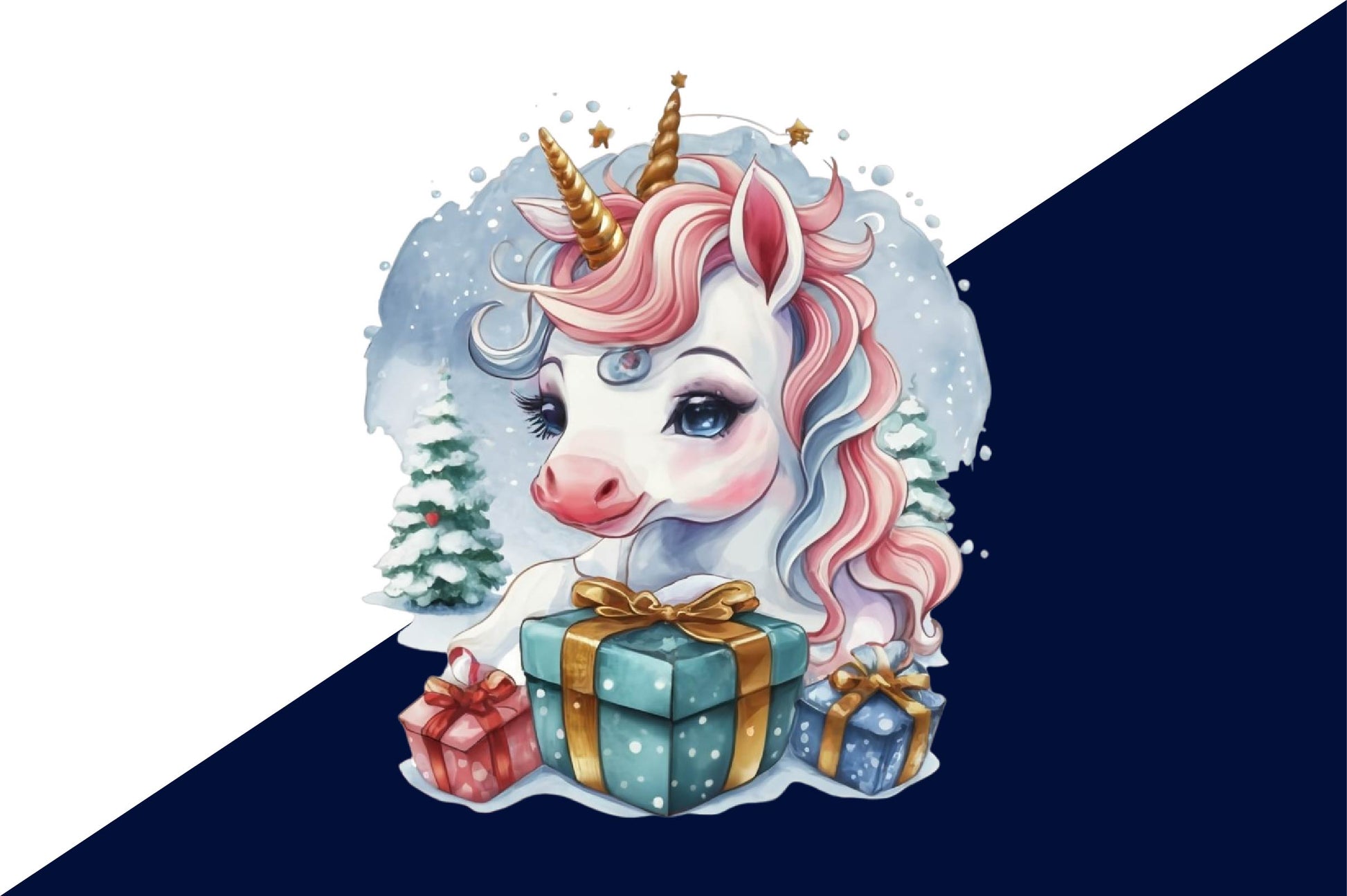 Magical Floral Christmas Unicorn Design Clipart Bundle - CraftNest - Digital Crafting and Art