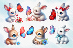 Bunny And Butterfly Clipart Bundle 2 - CraftNest - Digital Crafting and Art