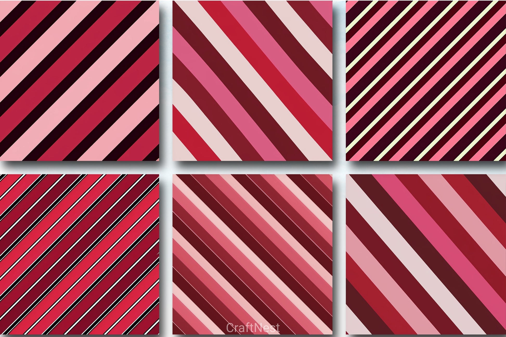 Love Stripes Valentine Clipart Bundle - CraftNest - Digital Crafting and Art