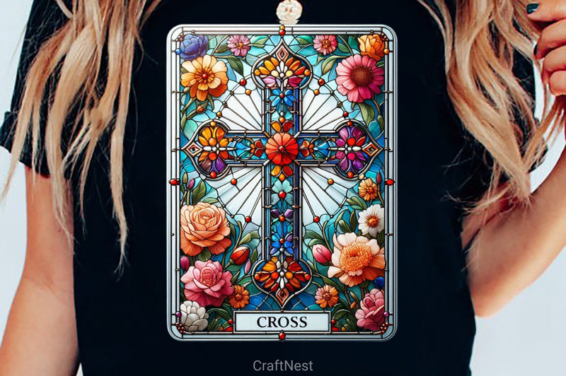 Stained Glass Cross Tarot Card Clipart Bundle 2 - CraftNest - Digital Crafting and Art