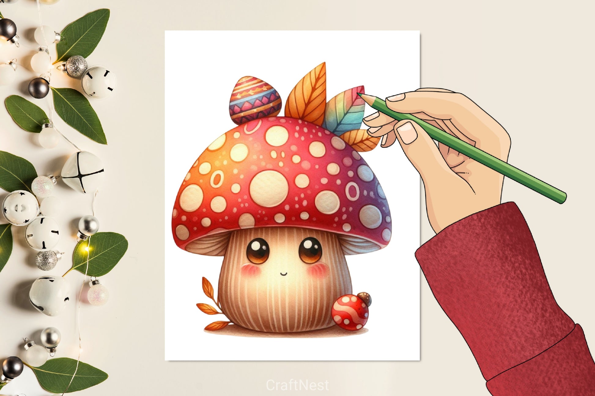 Rustic Mushrooms Clipart Bundle - CraftNest - Digital Crafting and Art