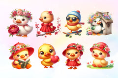 Cute Duck Clipart Bundle - CraftNest - Digital Crafting and Art