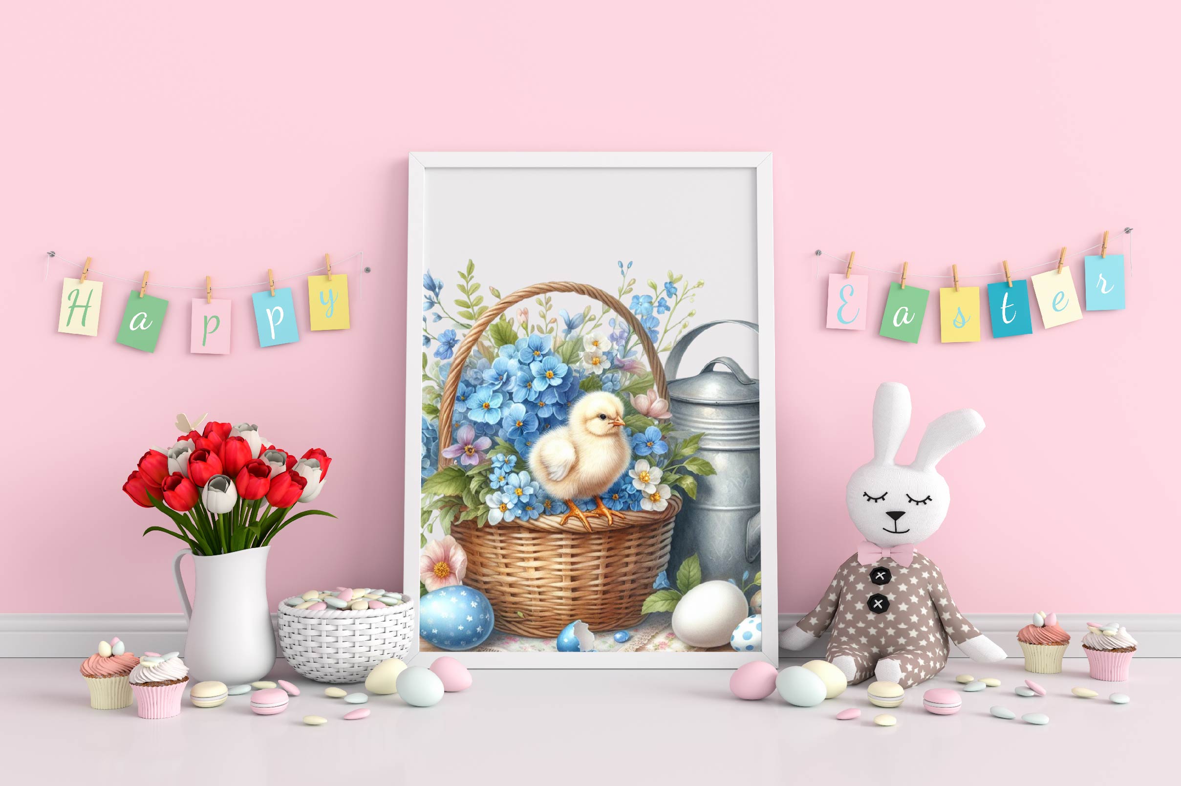 Vintage Easter Floral Basket Clipart Bundle - CraftNest - Digital Crafting and Art