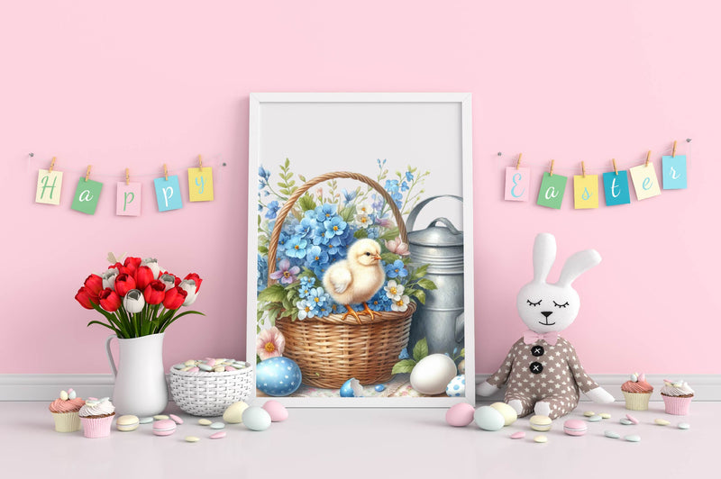 Vintage Easter Floral Basket Clipart Bundle - CraftNest - Digital Crafting and Art