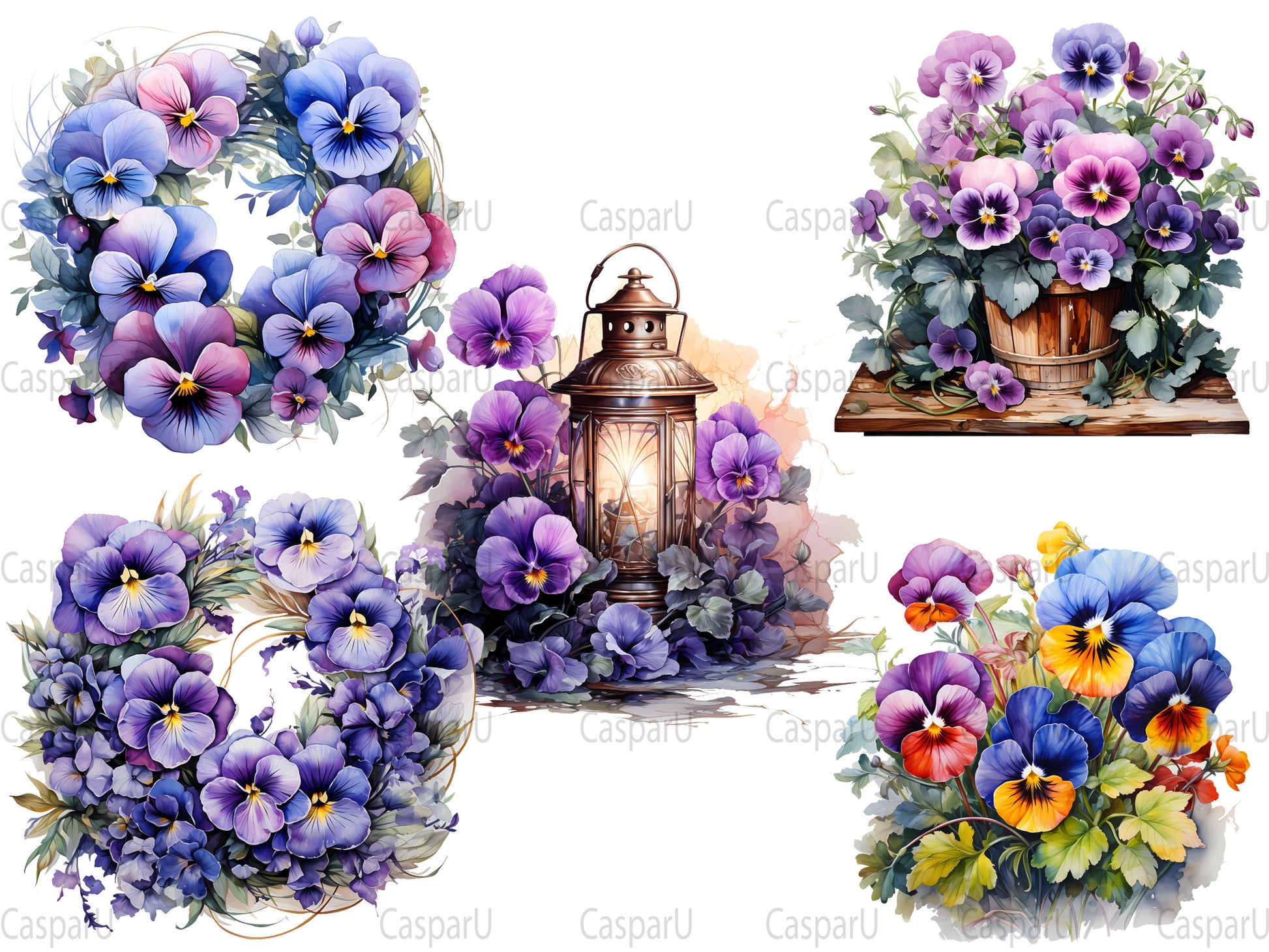 Pansy Palette In Fall Clipart - CraftNest