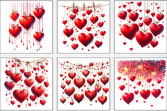 Valentine Red Hearts Clipart Bundle - CraftNest - Digital Crafting and Art