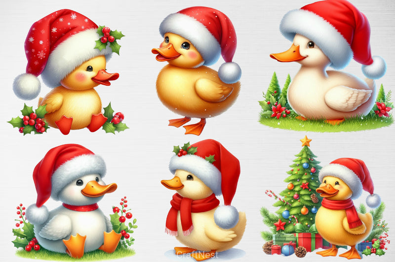 Christmas Duck Clipart Bundle 2 - CraftNest - Digital Crafting and Art