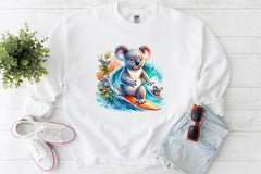 Cute Animals Surfing Clipart Bundle - CraftNest - Digital Crafting and Art