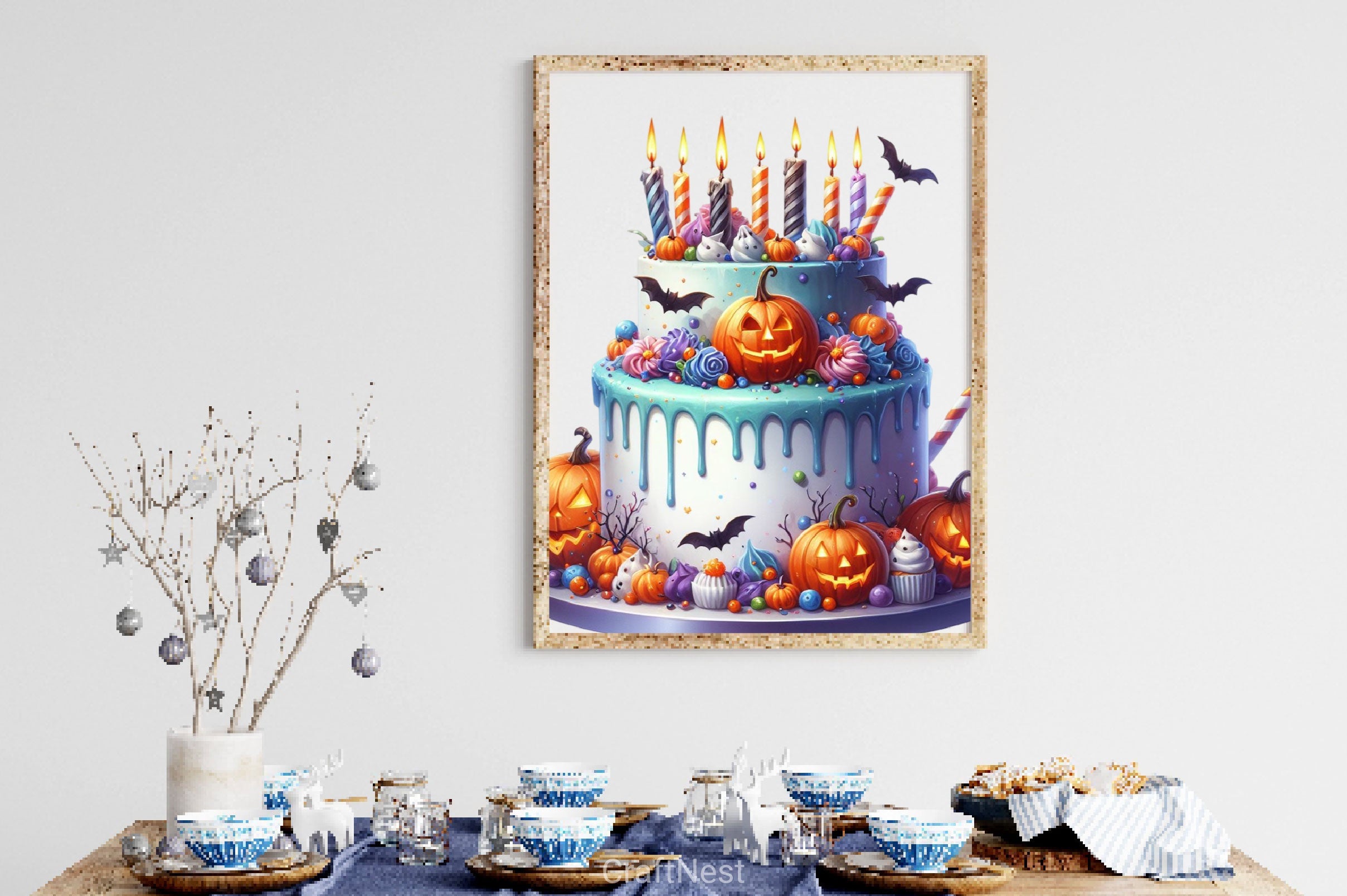 Halloween Party Cake Clipart Bundle 2 - CraftNest - Digital Crafting and Art