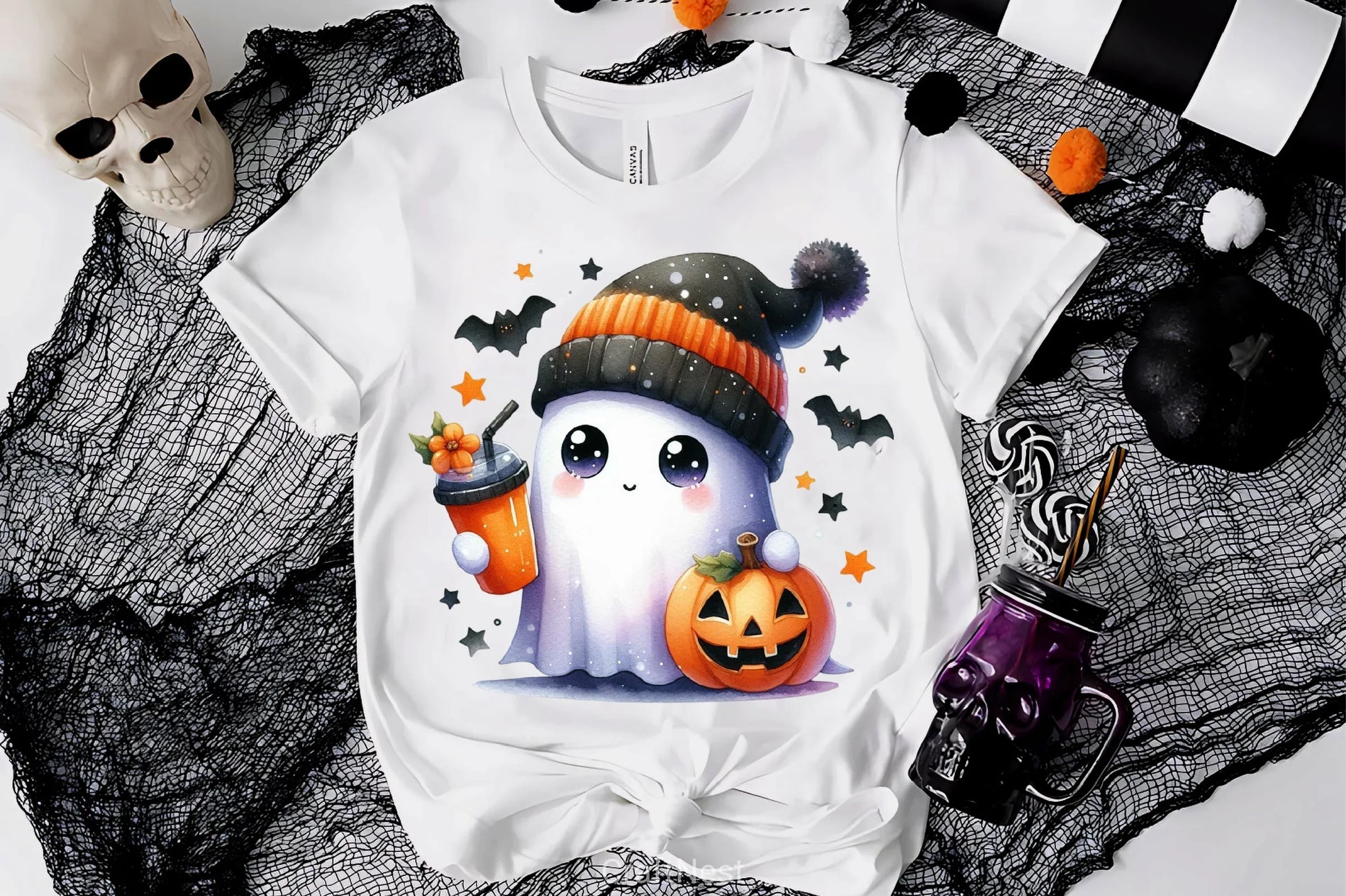 Cute Ghost Cute Halloween Clipart Bundle 13 - CraftNest - Digital Crafting and Art